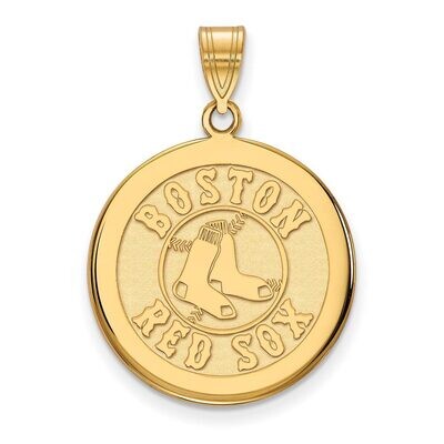 Boston Red Sox Large Disc Pendant Gold-plated Silver GP041RSO, MPN: GP041RSO, 886774941622