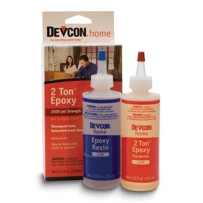 Devcon Home 2 Ton Epoxy Adhesive Two 4.25oz Bottles JT5221, MPN: JT5221, 654207164388