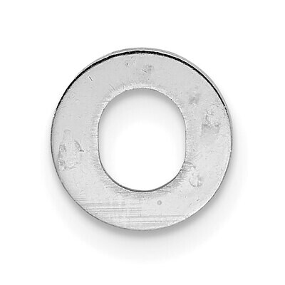 Die Struck Letter O 14k White Gold WG2221O, MPN: WG2221O,