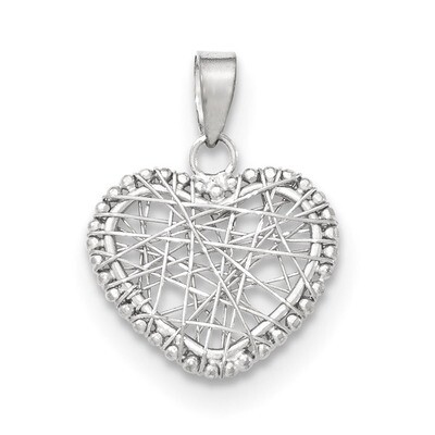 Open Wire Heart Pendant 14k white Gold K5173, MPN: K5173, 886774256795