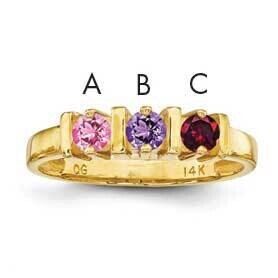 Synthetic Family Jewelry Ring 10k Gold 10XMR6/3SY, MPN: XMR6_3--6, 883957161617