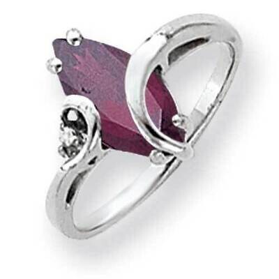 12x6mm Marquise Rhodolite Garnet Diamond Ring 14k White Gold Y4530RG_AA, MPN: Y4530RG_AA, 883957442…