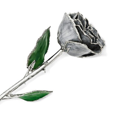 Lacquer Dipped Silver Trim Silver Moonstone Rose GM16752, MPN: GM16752, 812465021502