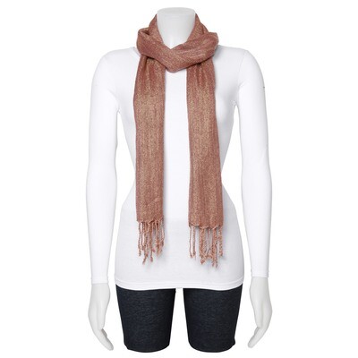 Brown Gold Woven Viscose Fashion Scarf GM13110, MPN: GM13110, 191101416200