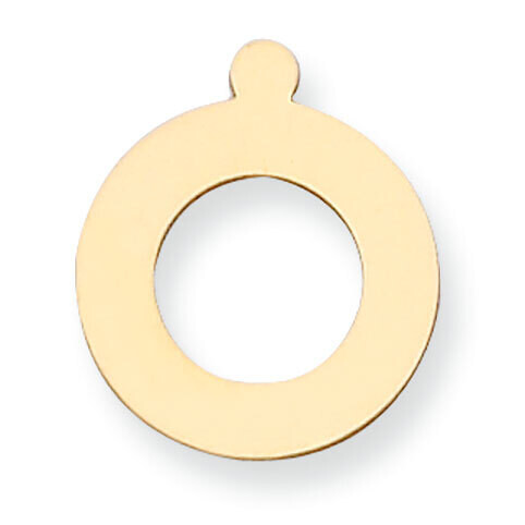 Round with Hole with Eyelet Stamping 14k Yellow Gold YG1075, MPN: YG1075,