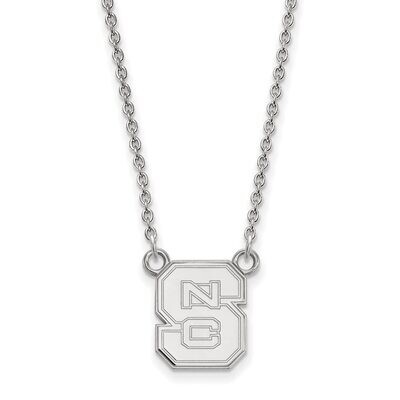 North Carolina State University Small Pendant with Necklace Sterling Silver SS015NCS-18, MPN: SS015…