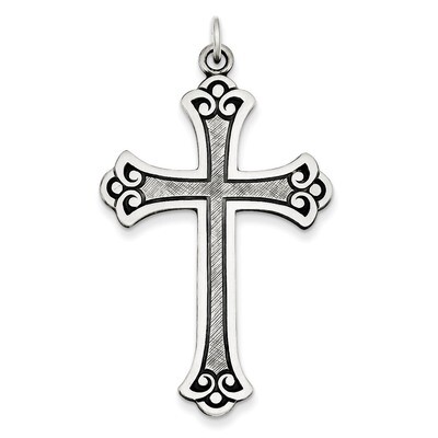 Cross Pendant Antiqued Sterling Silver QC5260, MPN: QC5260, 191101182617