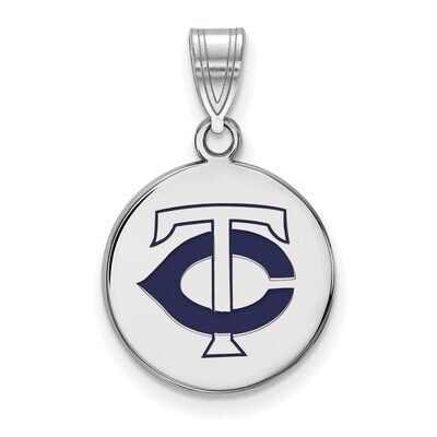 Minnesota Twins Medium Enamel Disc Pendant Sterling Silver SS015TWN, MPN: SS015TWN, 886774627649