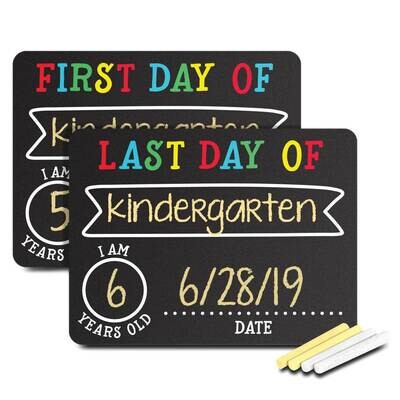 First and Last Day of School Black Chalkboard Sign GM22417, MPN: GM22417, 698904720102