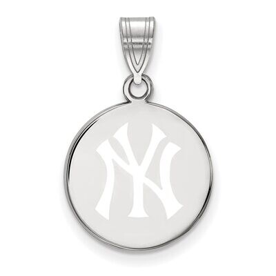 New York Yankees Medium Enamel Disc Pendant Sterling Silver SS040YAN, MPN: SS040YAN, 886774630670