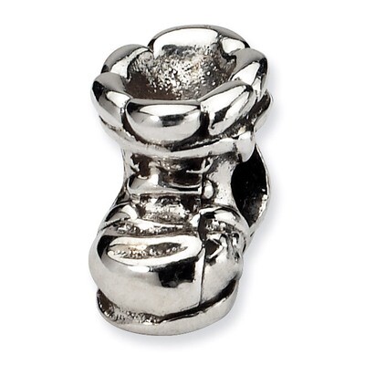 Shoe Bead - Sterling Silver QRS1163, MPN: QRS1163, 883957276649