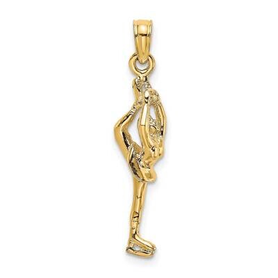 3-Dimensional Figure Skater Charm 14k Gold Solid Polished D1446, MPN: D1446, 637218018949