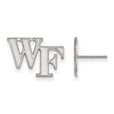 Wake Forest University Small Post Earrings 14k White Gold 4W062WFU, MPN: 4W062WFU, 886774852751