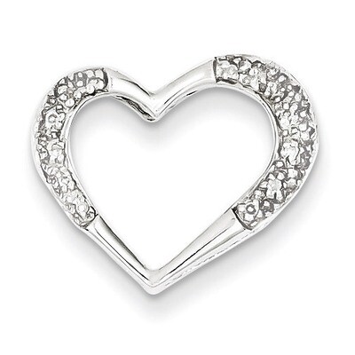 Diamond Heart Pendant Sterling Silver QDX262, MPN: QDX262, 883957145679