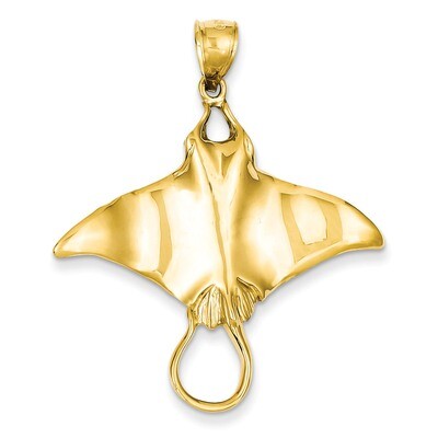 Manta Ray Pendant 14k Gold K2929, MPN: K2929, 637218012855