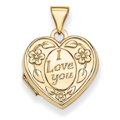 I Love You Heart Locket 14k Yellow Gold XL85, MPN: XL85, 886774129570