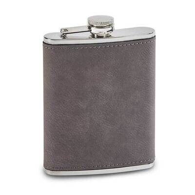 Grey Leatherette 8 oz. Flask GM21761, MPN: GM21761, 47105023213