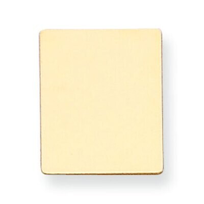 Rectangle with Rounded Edge Stamping 14k Yellow Gold YG1162, MPN: YG1162,