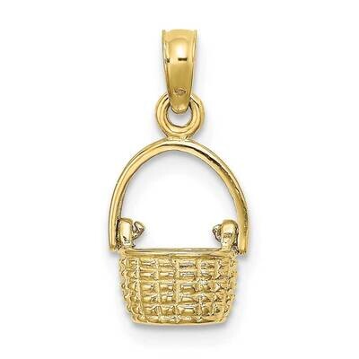 3-D Moveable Handle Basket Charm 10k Gold 10K7990, MPN: 10K7990,
