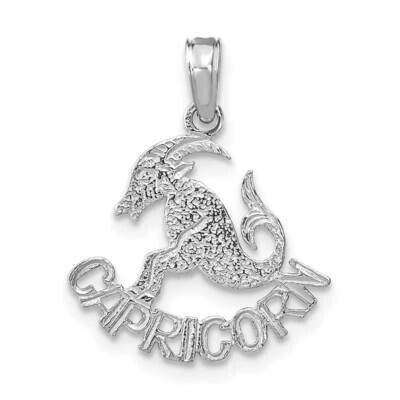 Capricorn Charm 14k White Gold K8943W, MPN: K8943W, 196904071380