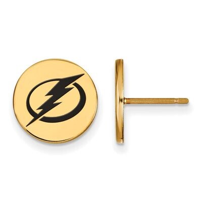 Tampa Bay Ligtning Small Enamel Disc Earring Gold-plated Silver GP038LIG, MPN: GP038LIG, 8867749394…