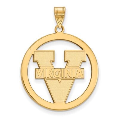 University of Virginia L Pendant in Circle Gold-plated Silver GP034UVA, MPN: GP034UVA, 886774937052