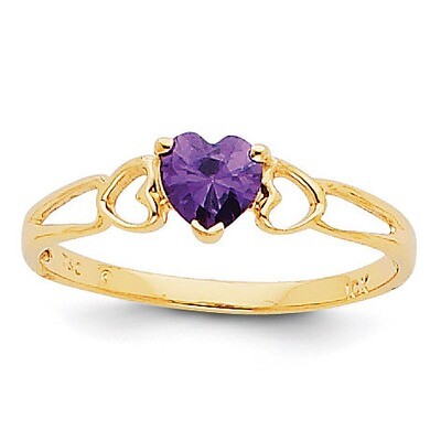 Amethyst Birthstone Ring 14k Gold XBR155, MPN: XBR155, 883957444697