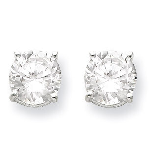 9mm Round Basket Set Diamond Stud Earrings Sterling Silver QE7472, MPN: QE7472, 883957564708
