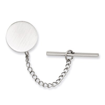 Kelly Waters Round Satin Tie Tack Rhodium-plated GP3788, MPN: GP3788, 191101076435