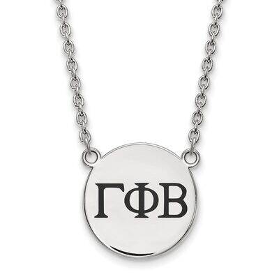 Gamma Phi Beta Small Enameled Pendant with 18 Inch Chain Sterling Silver SS017GPB-18, MPN: SS017GPB…