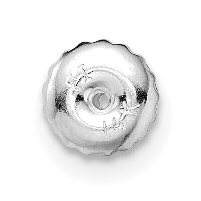 Mediun 2 Hole Threaded Ear Nut 14k White Gold WG2674, MPN: WG2674,