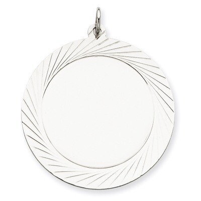Round Disc Charm Engravable Sterling Silver QM407/27, MPN: QM407/27, 883957540665