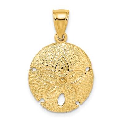 Sand Dollar Charm 14k Gold 2-D K7393, MPN: K7393, 637218010738