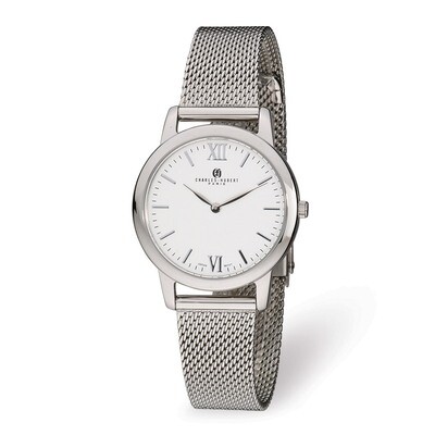 Charles Hubert Silver Dial Mesh Band Ladies Watch Stainless Steel XWA5540, MPN: XWA5540, 8488700084…