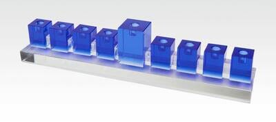 Tizo Crystal Menorah Super Blue PHMEN-BLU, MPN: PHMEN-BLU,