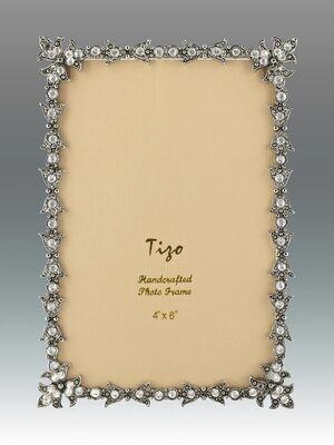 Tizo White Pearls 4 x 6 Inch Jeweltone Picture Frame, MPN: RS116046,