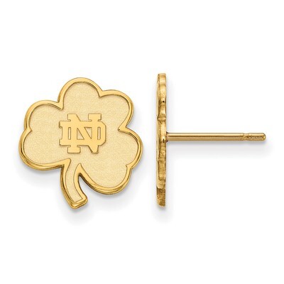 University of Notre Dame x-Small Post Earring Gold-plated Sterling Silver GP065UND, MPN: GP065UND, …