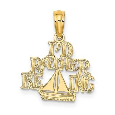 I&#39;D Rather Be Sailing Charm 14k Gold D4150, MPN: D4150, 637218026272