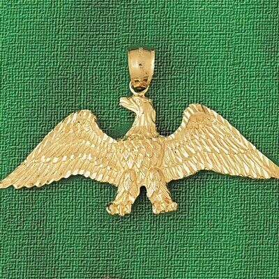 Dazzlers Jewelry Eagle Pendant Necklace Charm Bracelet in Yellow, White or Rose Gold 2802, MPN: DZ-…