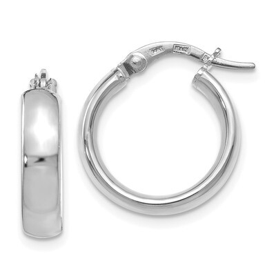 Leslie&#39;s Hoop Earrings 14k White Gold Polished HB-LE1340, MPN: LE1340, 191101756757