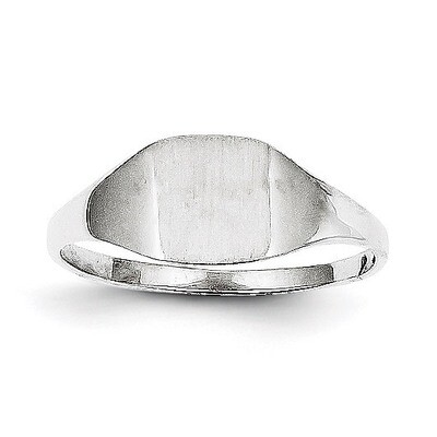 Signet Ring 14k White Gold RS609, MPN: RS609, 883957411132