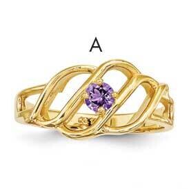 2.5mm Synthetic Family Jewelry Ring 14k Gold XMR5/1SY, MPN: XMR5/1SY, 883957161129