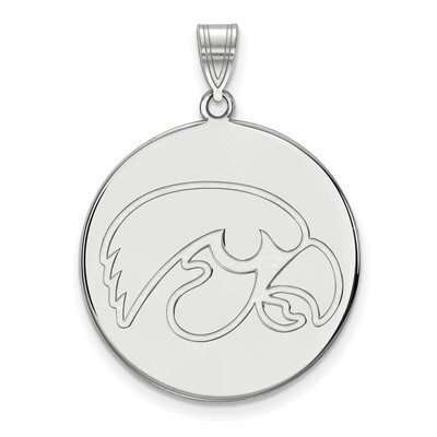 University of Iowa x-Large Disc Pendant 14k White Gold 4W083UIA, MPN: 4W083UIA, 886774855011
