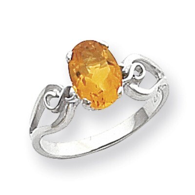Citrine Ring 14k White Gold Y2236CI, MPN: Y2236CI, 883957713564