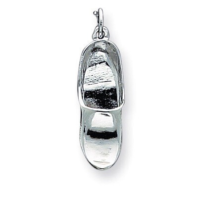 Wooden Shoe Pendant Sterling Silver QC251
