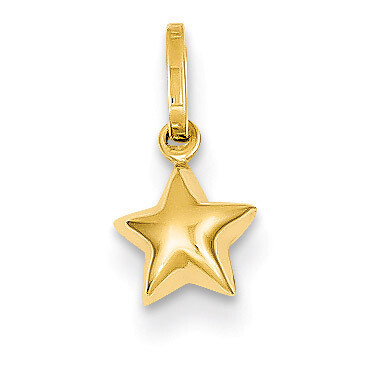 Puffed Star Charm 14k Gold XCH157, MPN: XCH157, 886774123837