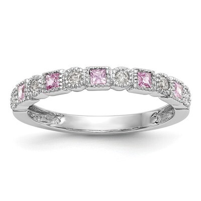Diamond with Pink Sapphire Band 14k White Gold RM3450B-PSAP-010-WAA, MPN: RM3450B-PSAP-010-WAA, RM3…