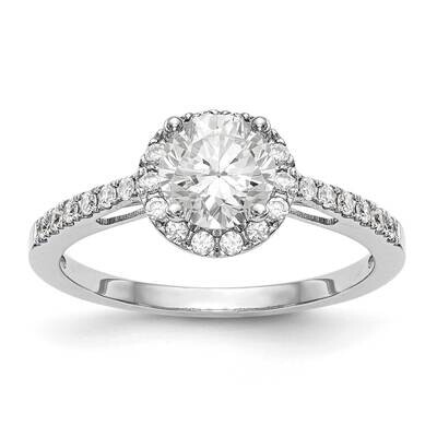 Diamond Si1/Si2, G H I, Halo Engagement Ring 14k White Gold Lab Grown RM2089E-050-7CWLG, MPN: RM208…