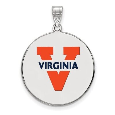 University of Virginia x-Large Enamel Disc Pendant Sterling Silver SS075UVA, MPN: SS075UVA, 8867747…