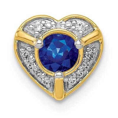 .25 Sapphire Fancy Heart Chain Slide 14k Gold Diamond PM3921-SA-005-YA, MPN: PM3921-SA-005-YA, 8839…